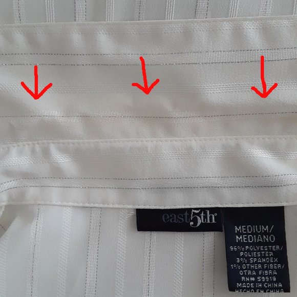 ❤️ East 5th White Striped Button Down Shirt 2/$15 - Picture 13 of 14